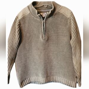 Carbon 2 Cobalt Three Quarter Zip Knit Heavy Sweater Grunge Revival